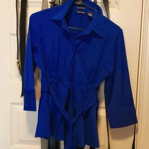 Cotton works silky blouse